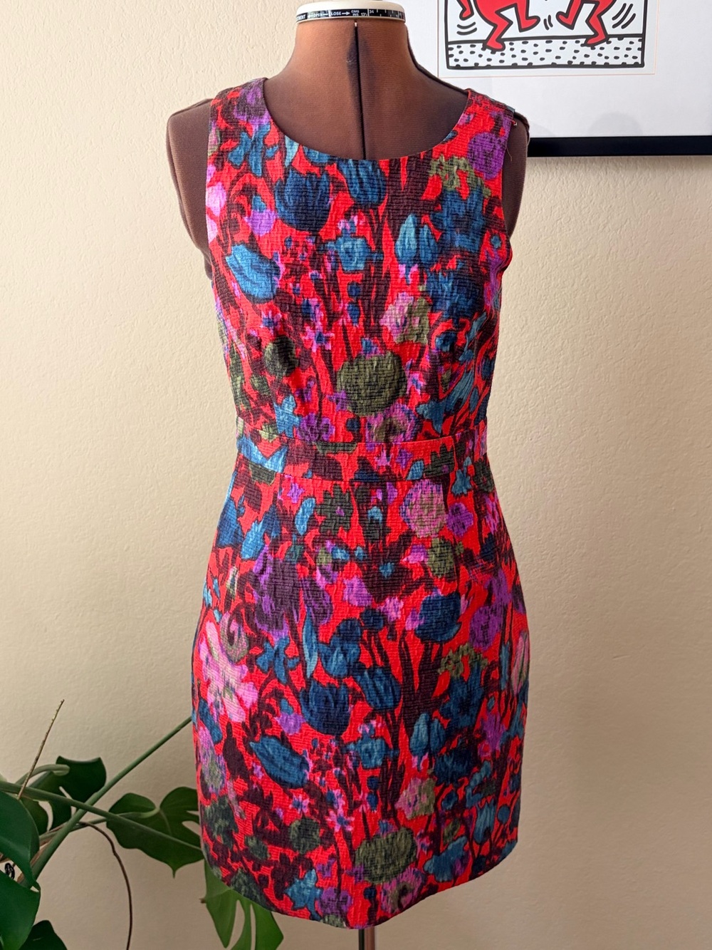J. Crew Floral Sheath Dress w. side pockets Sz 2